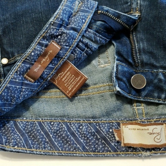 Paige BLUE HEIGHTS Dark Slim Straight Jeans 26 - Picture 8 of 8